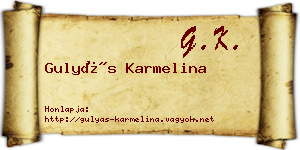Gulyás Karmelina névjegykártya